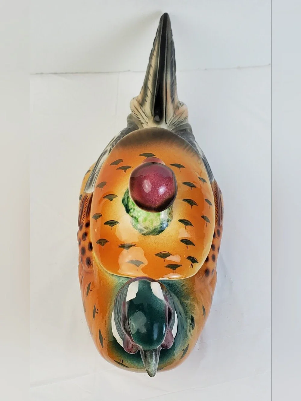 Morikin Japan VTG MCM Pheasant Tureen Cookie Biscuit Figure Jar SEE PHOTOS - GUC